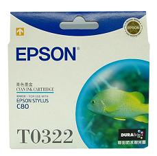 T0322 P Cart for Epson Stylus C80 Cyan Ink Cart